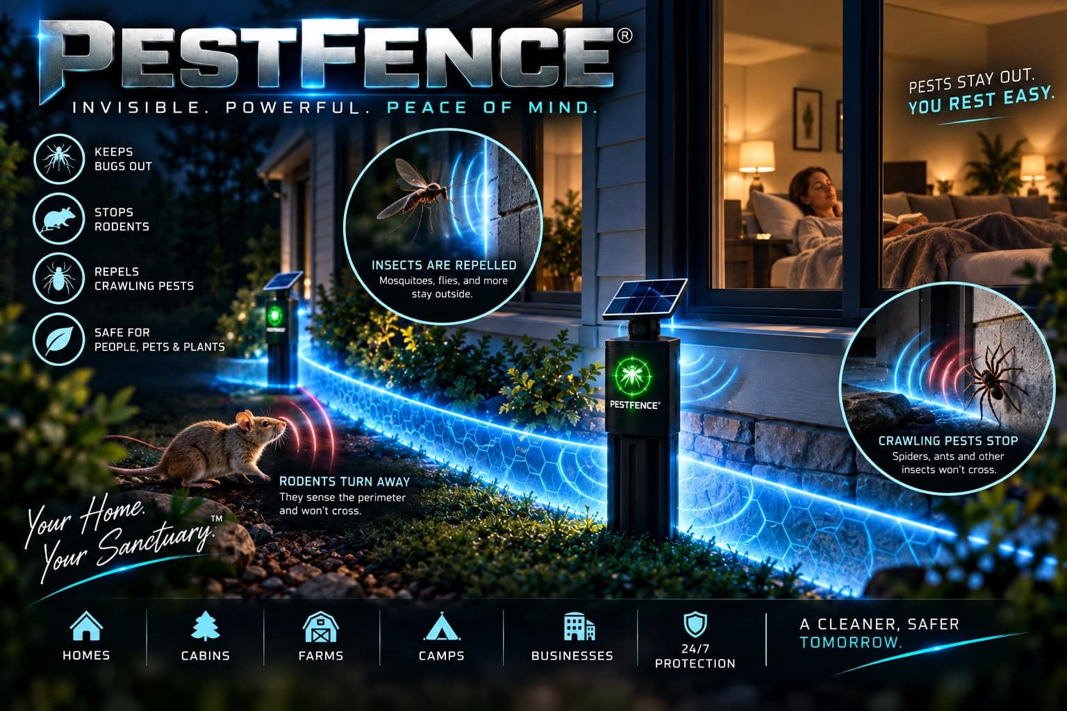 A property under sustained pest pressure from several directions at once.